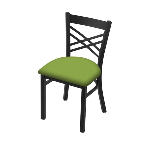 620 Catalina 18" Chair with Black Wrinkle Finish and Canter Kiwi Green Seat
